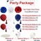 Dark Red White and Blue Balloons Garland Arch Kit with 75Pcs Navy Burgundy White Balloons 6Pcs Paper Flowers for 4th of July Patriotic Graduation Decorations Baseball Bday Party Nautical Baby Shower